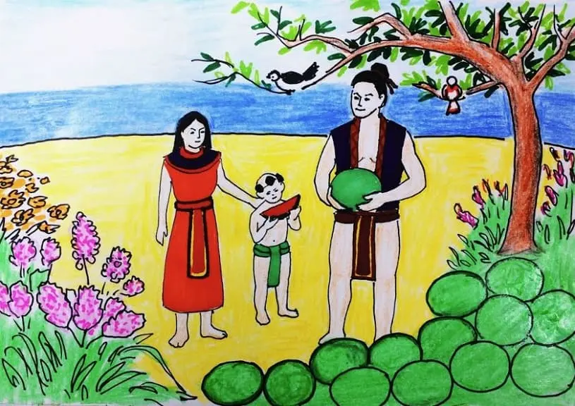 Hướng dẫn vẽ tranh truyện cổ tích Mai An Tiêm cho bé huong-dan-ve-tranh-truyen-co-tich-mai-an-tiem-cho-be